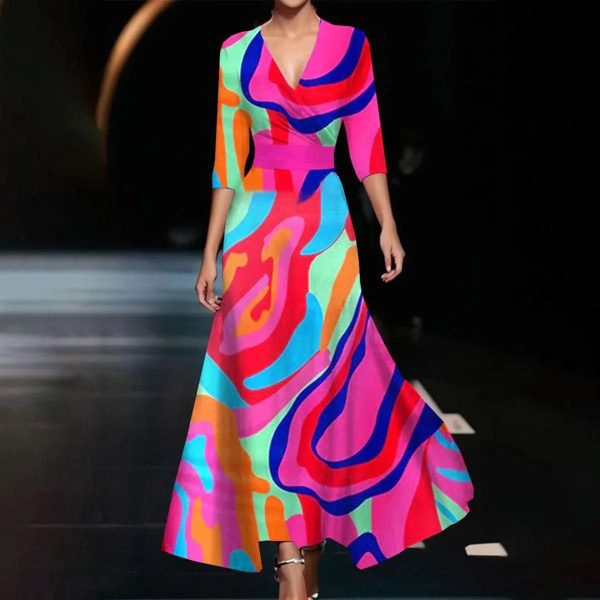 Chic Dress with Floral Print