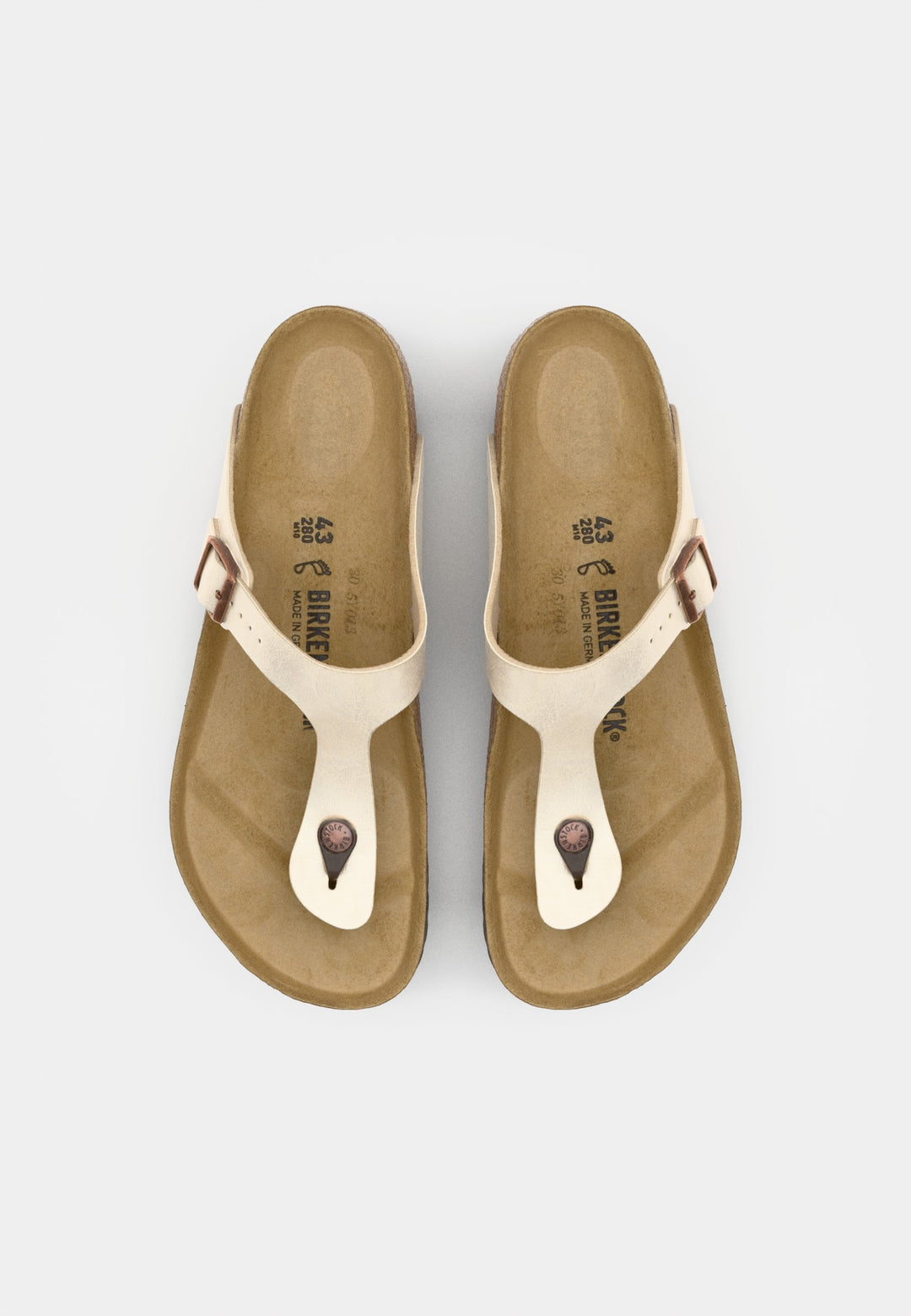 Birkenstock GIZEH BF GRACEFUL PEARL WHITEN - REGULAR - T-bar sandals
