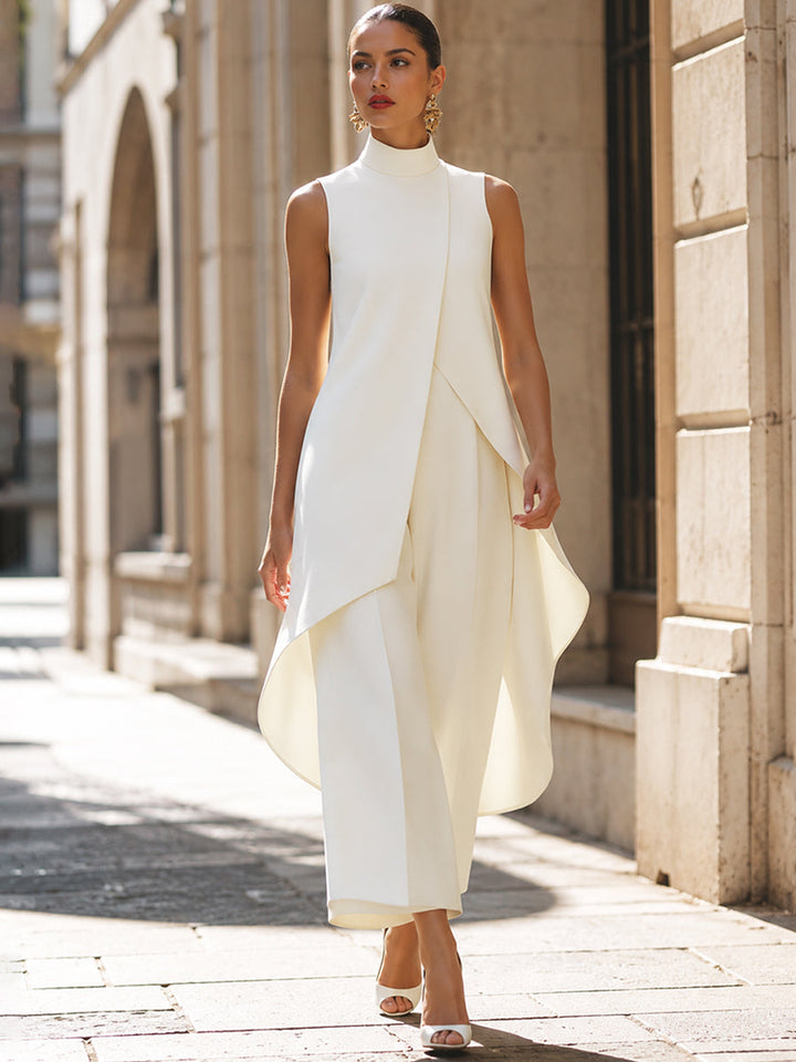 Valora - Elegant Wide-leg Two-piece Suit