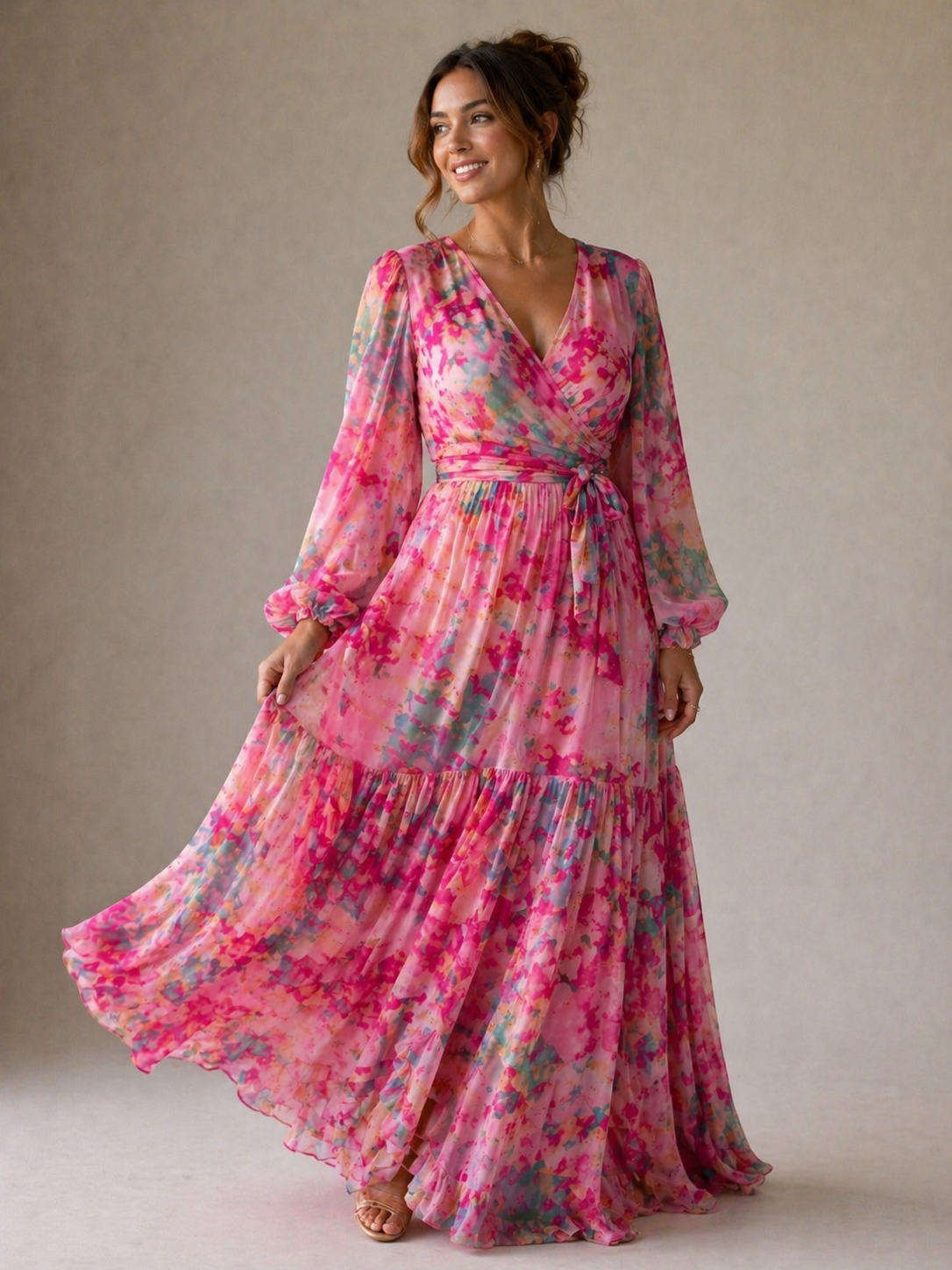 Grace & Annalee™ | Wrap Dress with Floral Print