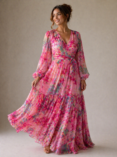 Grace & Annalee™ | Wrap Dress with Floral Print