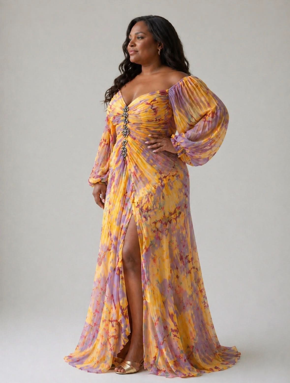 Grace & Annalee™ | Elegant Dress with V-Neck
