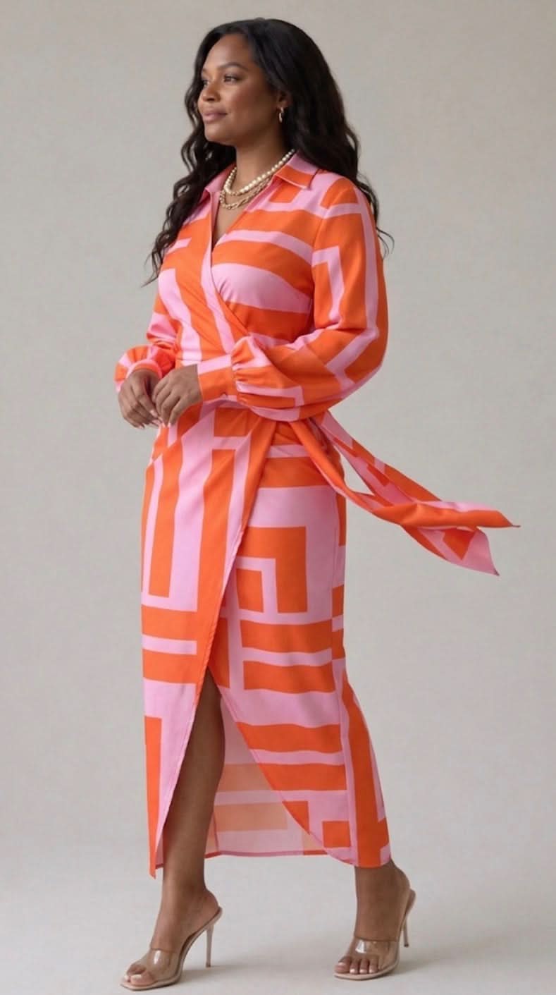 Grace & Annalee™| Printed Wrap Dress