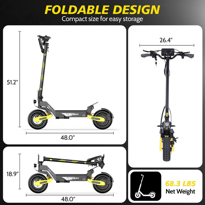 EOEOTWO 1200W Off Road Electric Scooter