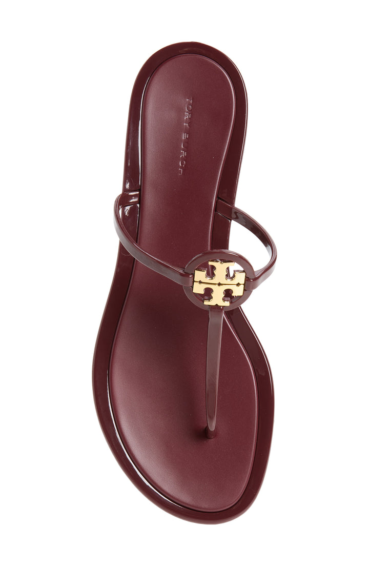 Mini Miller Jelly Thong Sandal - Dark Raspberry / Gold
