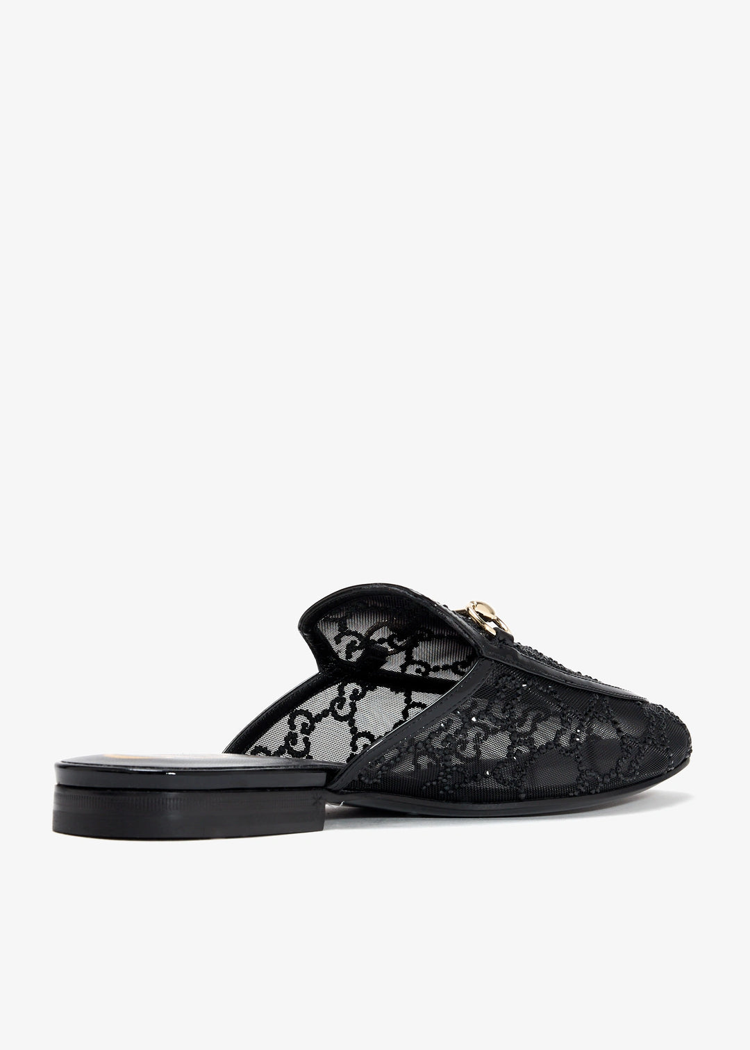 GUCCI Princetown Crystal GG Mesh