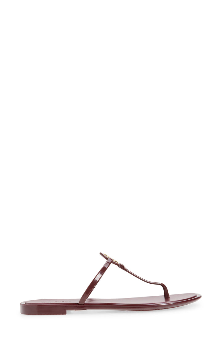 Mini Miller Jelly Thong Sandal - Dark Raspberry / Gold