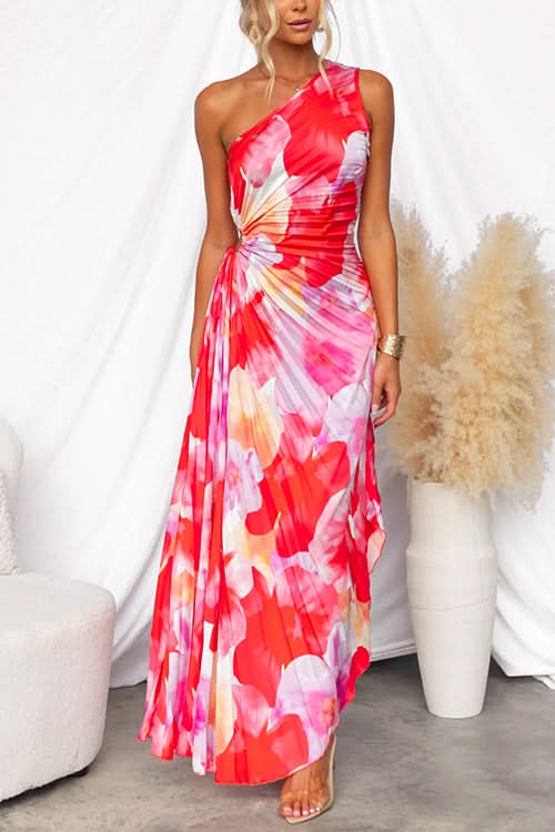 Grace & Annalee™ | Pleated One-Shoulder Dress