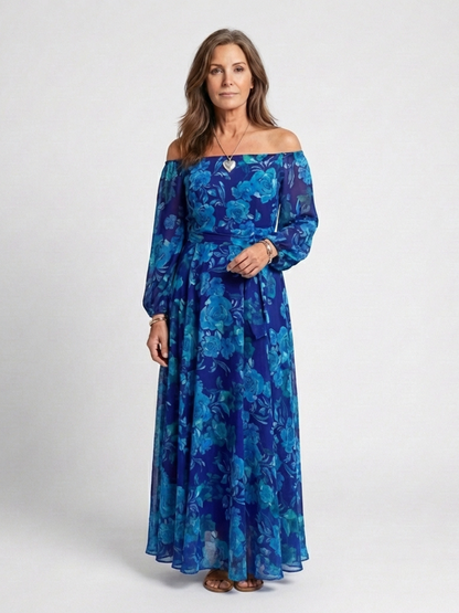 Grace & Annalee™ | Off Shoulder Floral Maxi Dress
