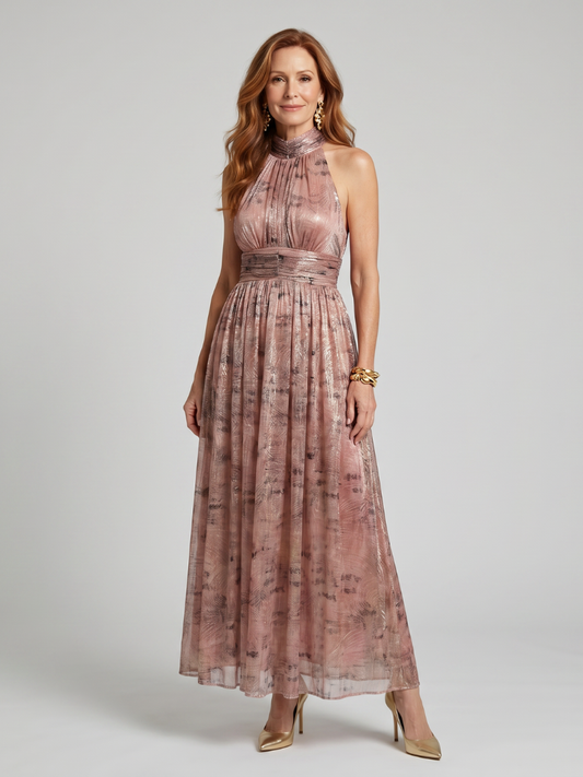 Imogen | Textured Finish Sleeveless Midi Dress