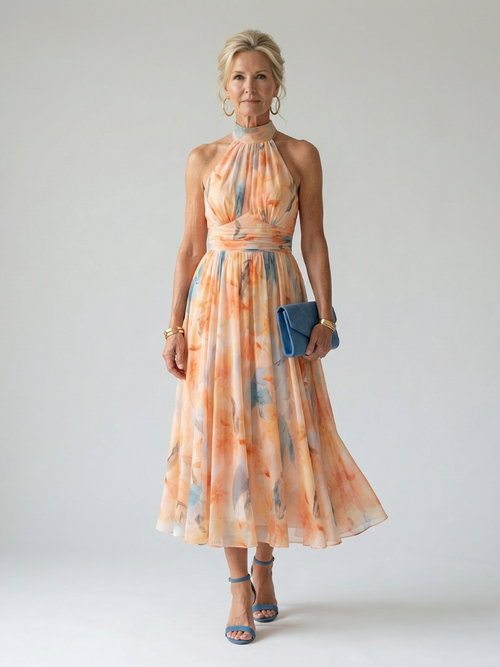 Grace & Annalee™ | Soft Halter Midi Dress