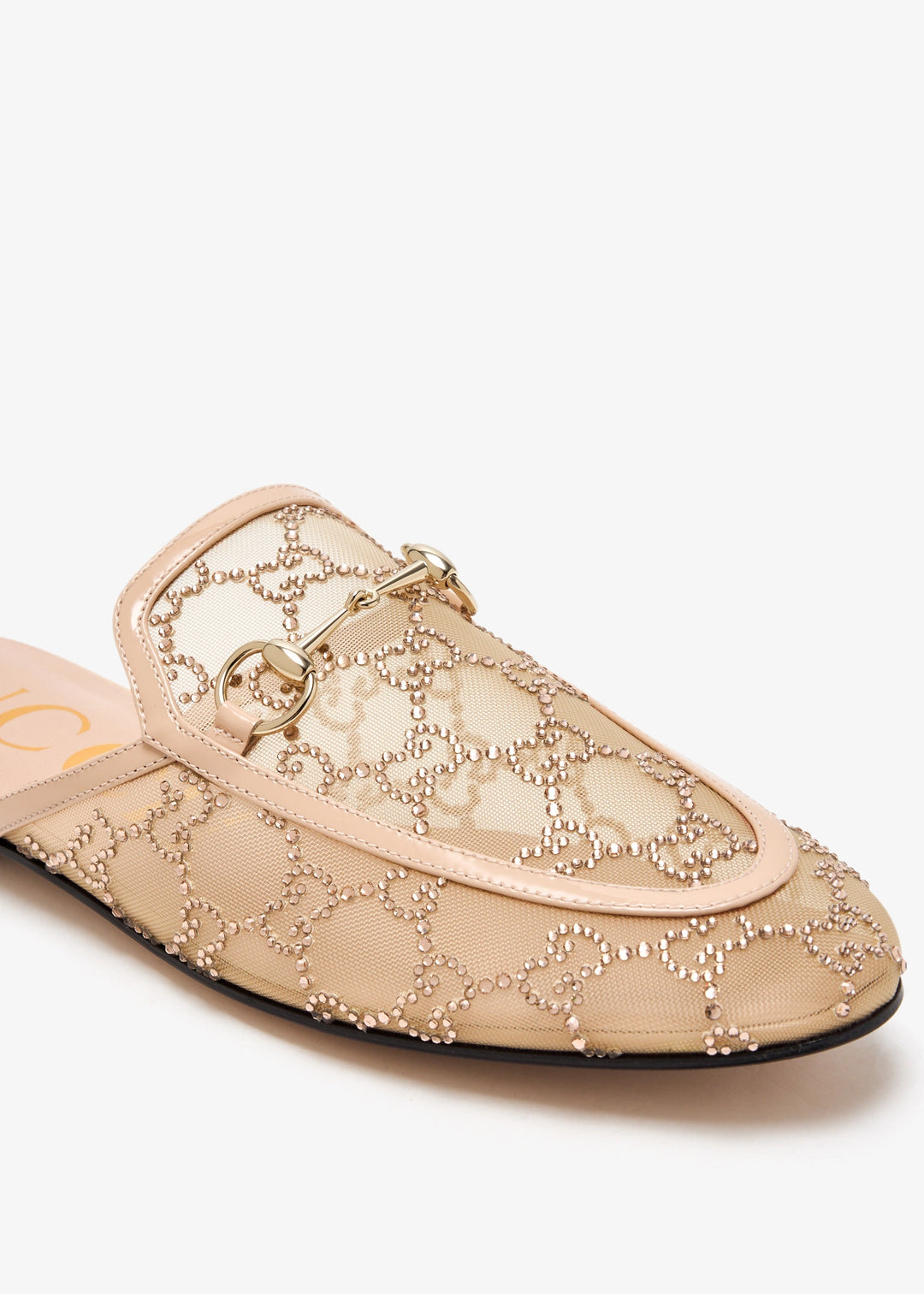 GUCCI Princetown Crystal GG Mesh