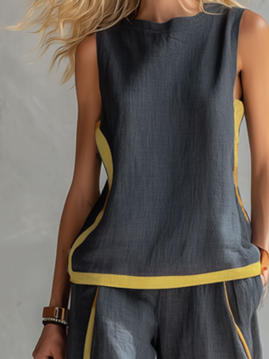 Aurora Linen Two-Piece Set