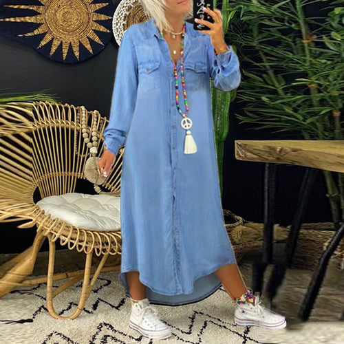 Leah™ | Denim Shirt Dress