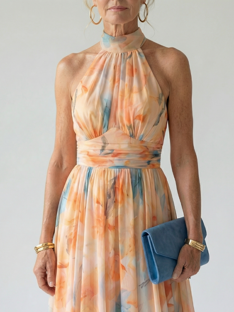 Grace & Annalee™ | Soft Halter Midi Dress