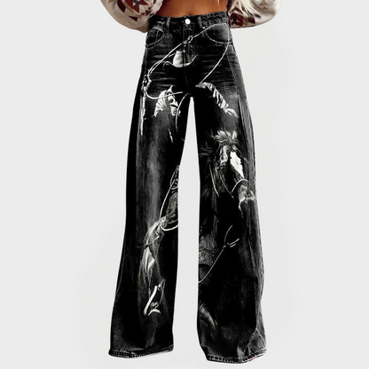 Stylish Comfortable Jeans with Pattern