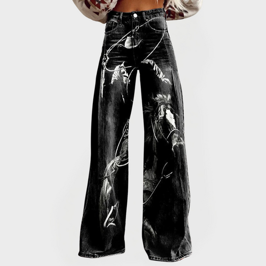 Stylish Comfortable Jeans with Pattern