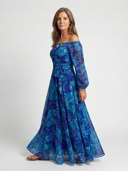 Grace & Annalee™ | Off Shoulder Floral Maxi Dress