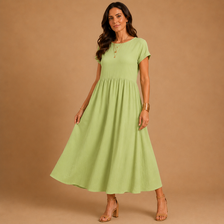 GABRIELLE  | Timeless Elegance Fluid Midi Dress