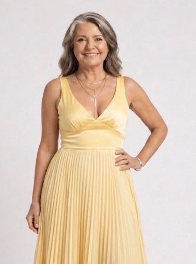 Grace & Annalee™ | Pleated V-Neck Maxi Dress