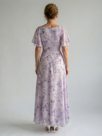 Vaelis |  Flutter Sleeve Midi Dress