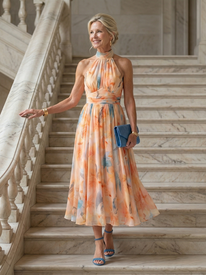 Grace & Annalee™ | Soft Halter Midi Dress