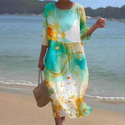 Olivia | Sunset Flower Dress