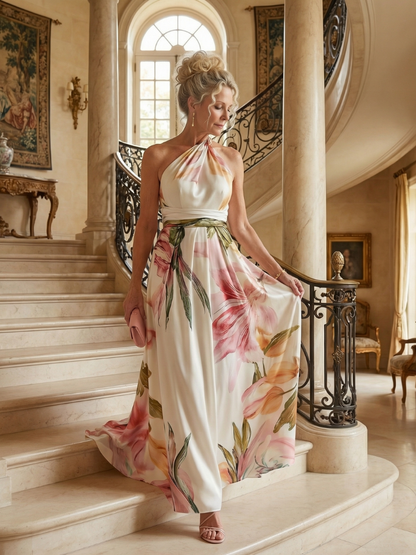 Amiel | Light Floral Maxi Dress