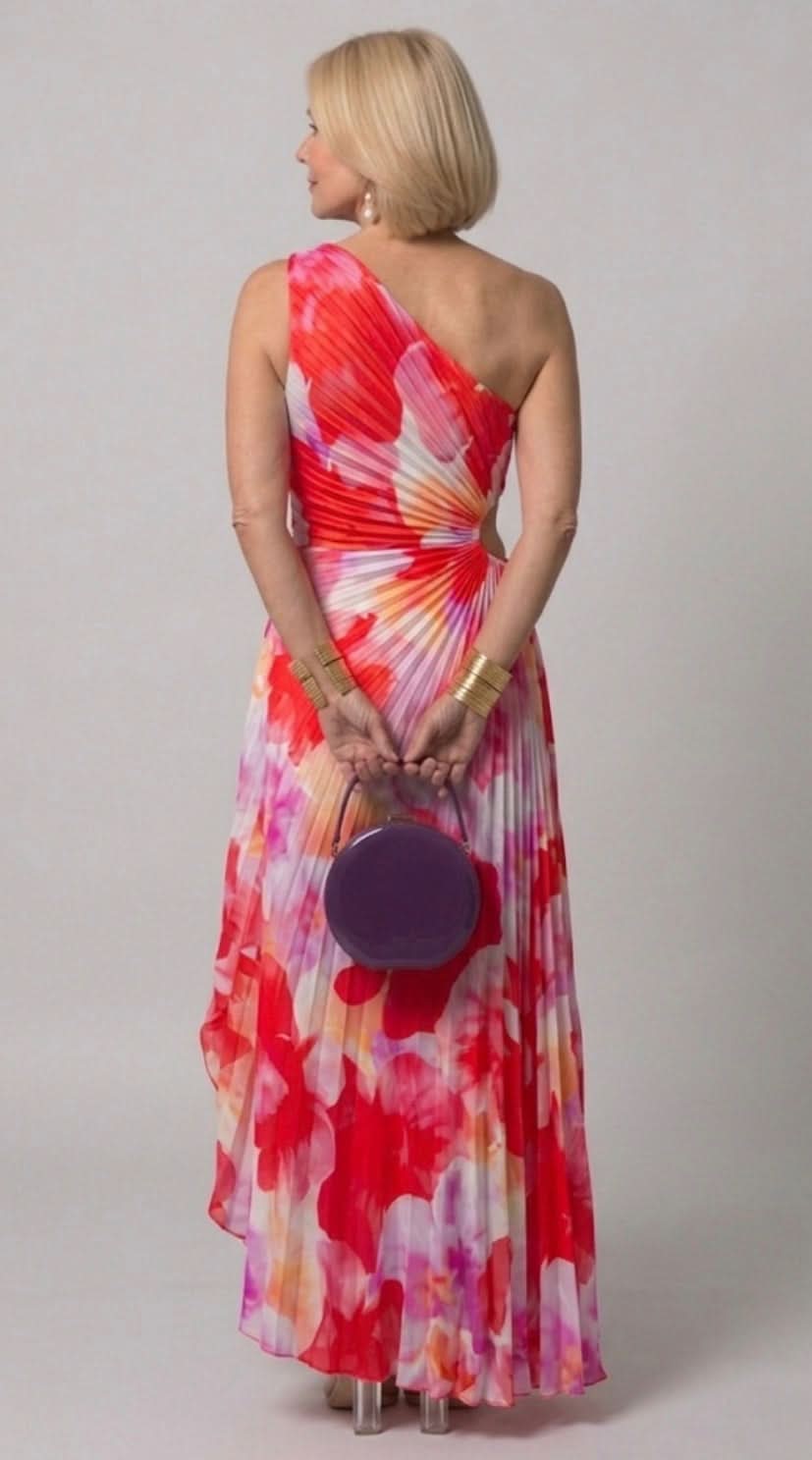 Grace & Annalee™ | Pleated One-Shoulder Dress