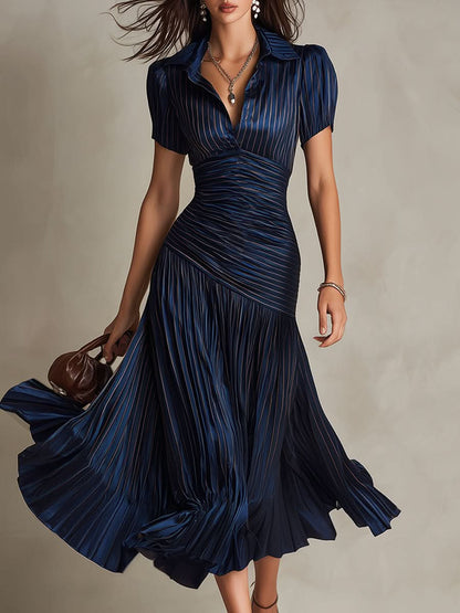 Frances ∙ Retro Striped Midi Dress