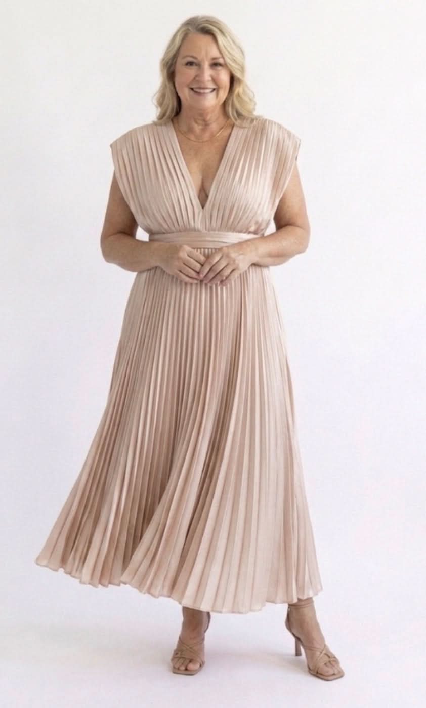 Stella & Grace™ | Timeless Pleated Midi Dress