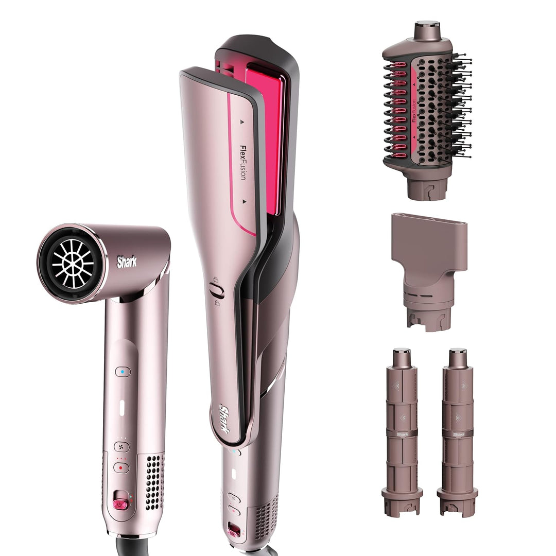 Shark FlexFusion Straight 4-in-1 Air and Ceramic Styling Drying and Straightening System Cosmic Blush