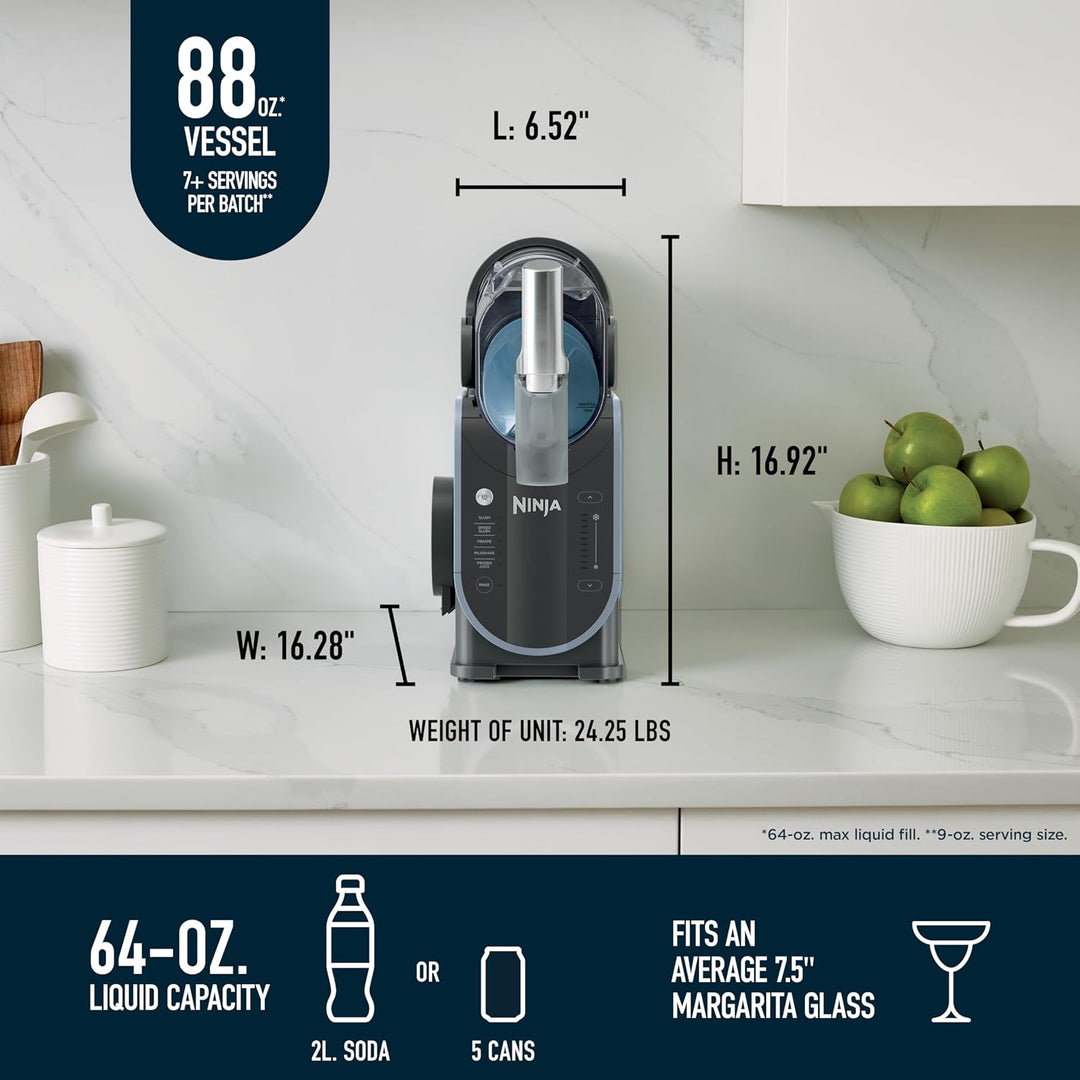 Ninja SLUSHi Frozen Drink and Slushy Machine Gray and Blue FS301EU