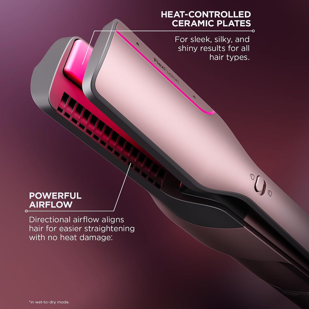 Shark FlexFusion Straight 4-in-1 Air and Ceramic Styling Drying and Straightening System Cosmic Blush