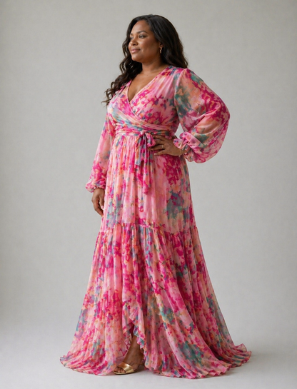 Grace & Annalee™ | Wrap Dress with Floral Print