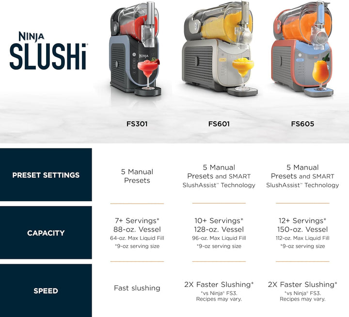 Ninja SLUSHi Frozen Drink and Slushy Machine Gray and Blue FS301EU