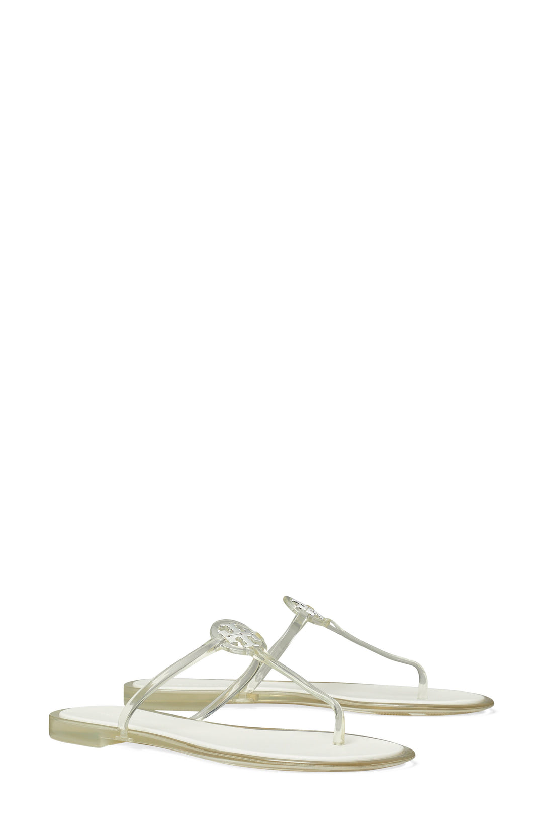 Mini Miller Jelly Thong Sandal - Clear / Silver