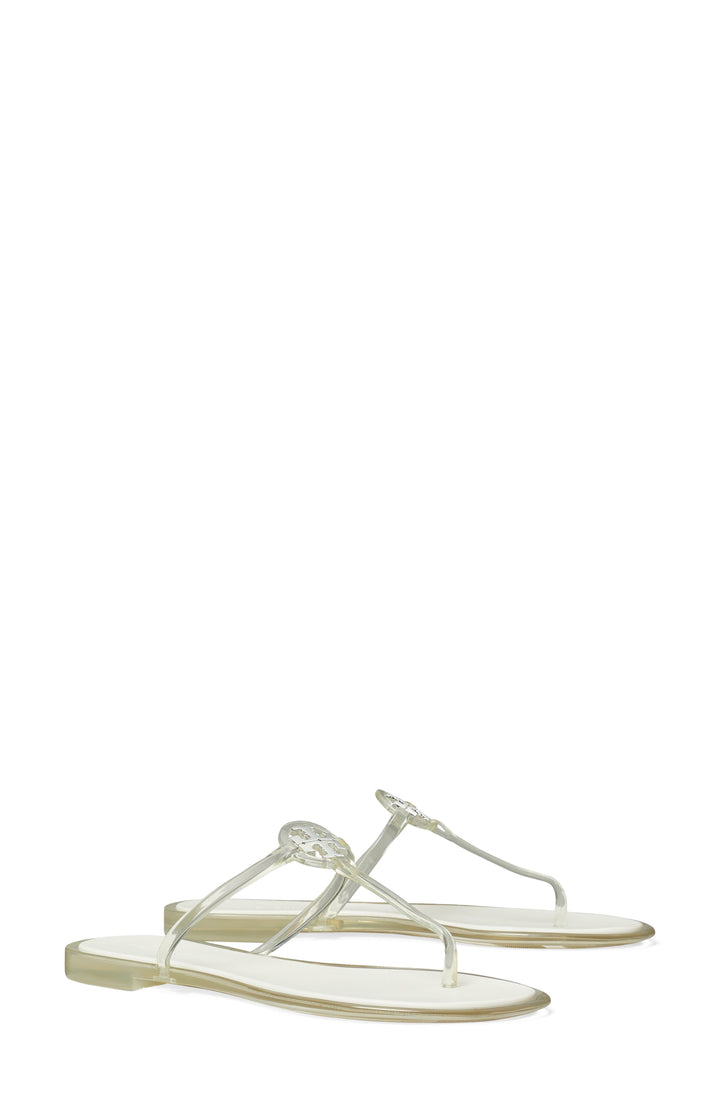 Mini Miller Jelly Thong Sandal - Clear / Silver