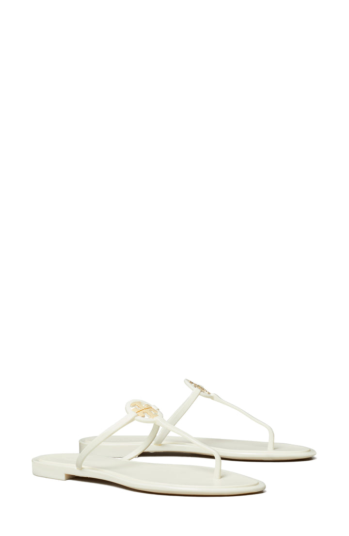 Mini Miller Jelly Thong Sandal - Ivory / Gold