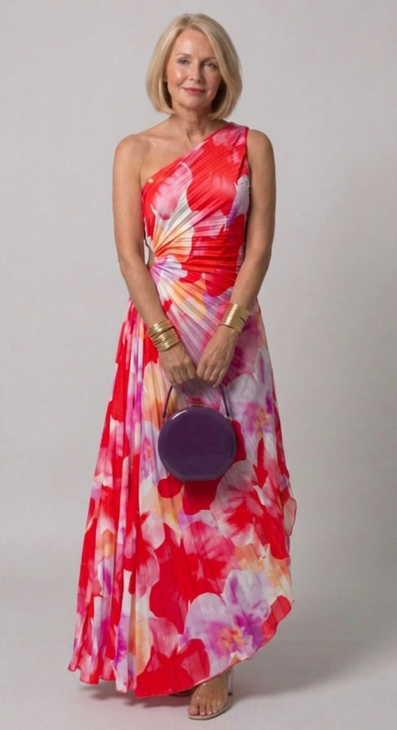 Grace & Annalee™ | Pleated One-Shoulder Dress
