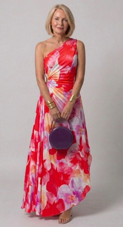 Stella & Grace™ | Vibrant Tropical Evening Dress
