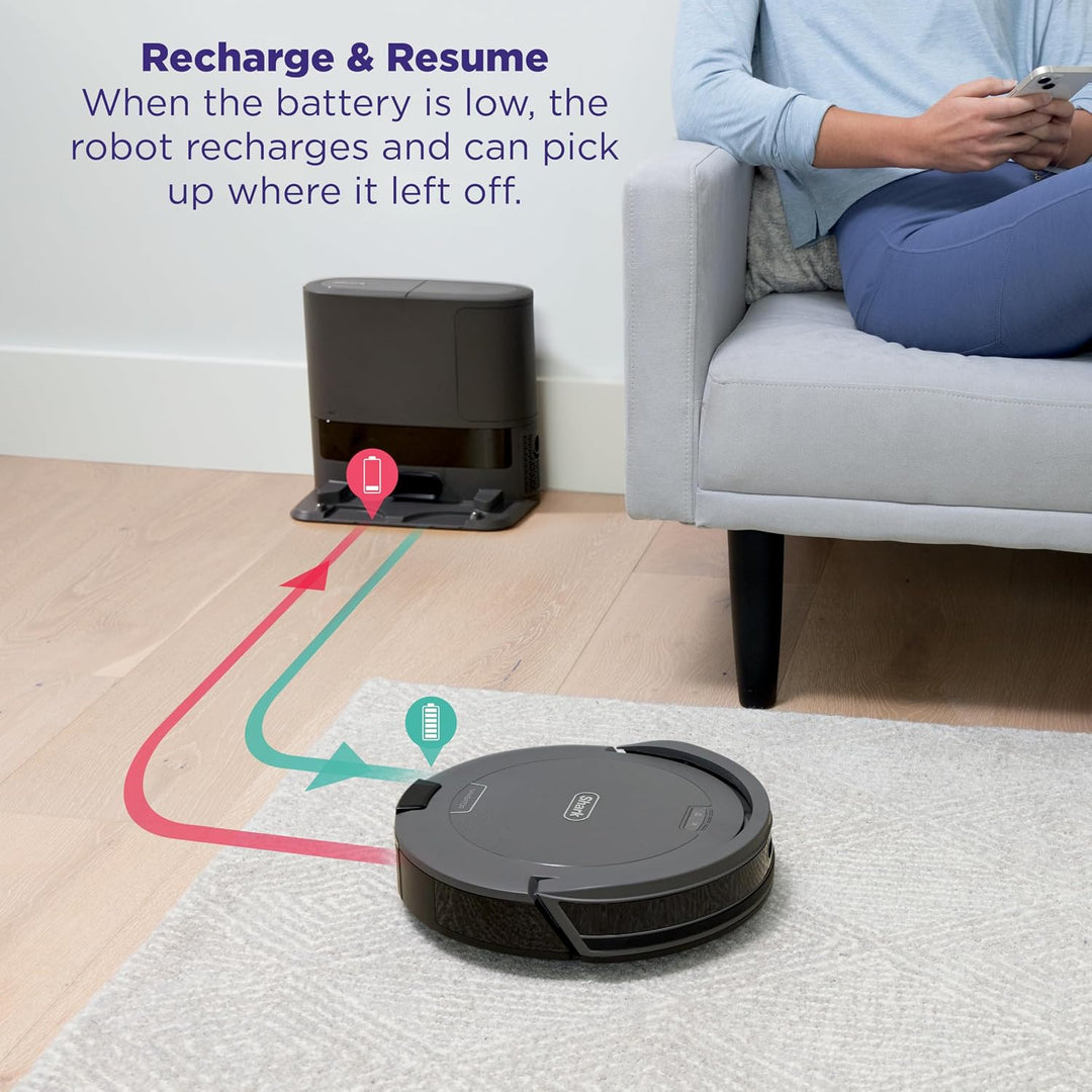 Shark Navigator Robot Vacuum + Self-Empty Base, Grey, RV2120AE