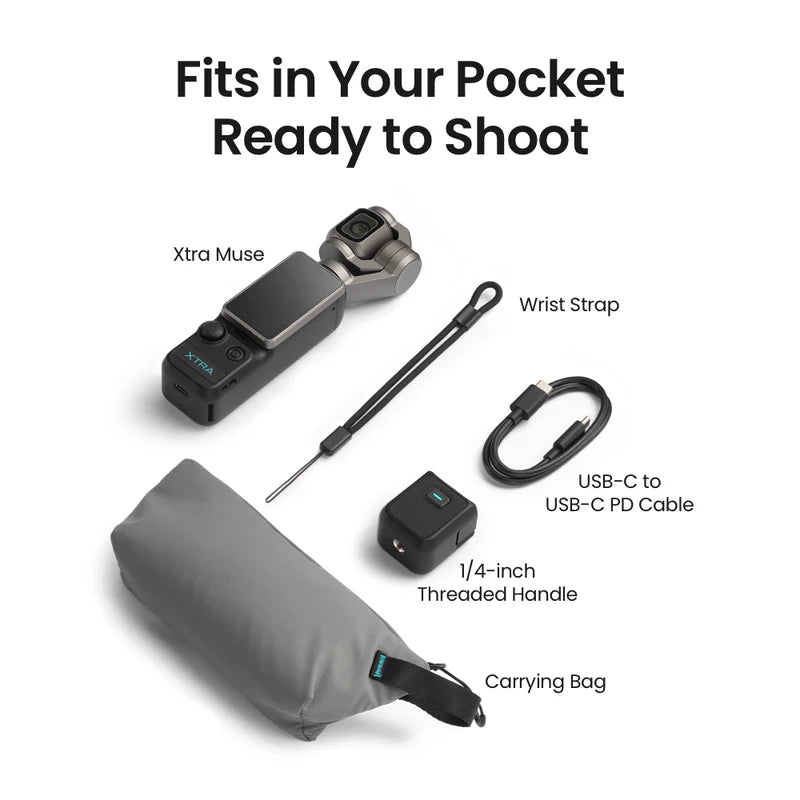 Xtra Muse: 4K/120fps Pocket Gimbal Camera with 1" CMOS Sensor