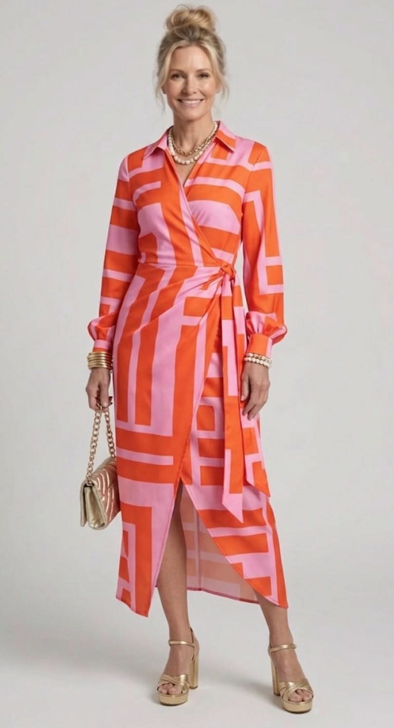 Grace & Annalee™| Printed Wrap Dress