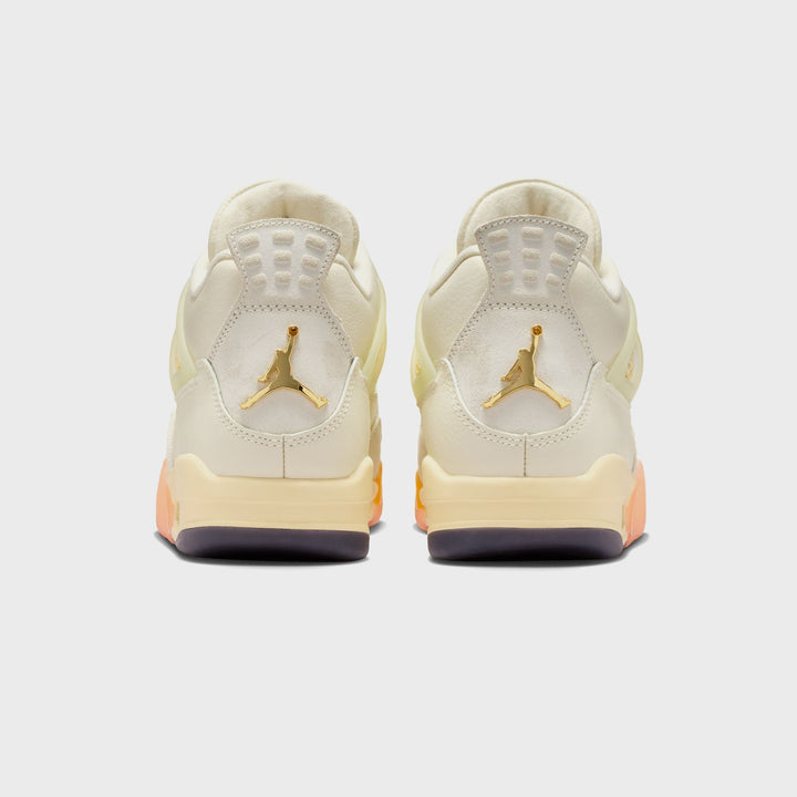 Jordan WMNS Air Jordan 4 - Retro Coconut Milk / Metallic Gold / Muslin / Bright Mango / Sundial / Black