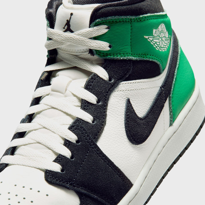 Jordan Air Jordan 1 Mid SE - Summit White / Lucky Green / University Gold / Black