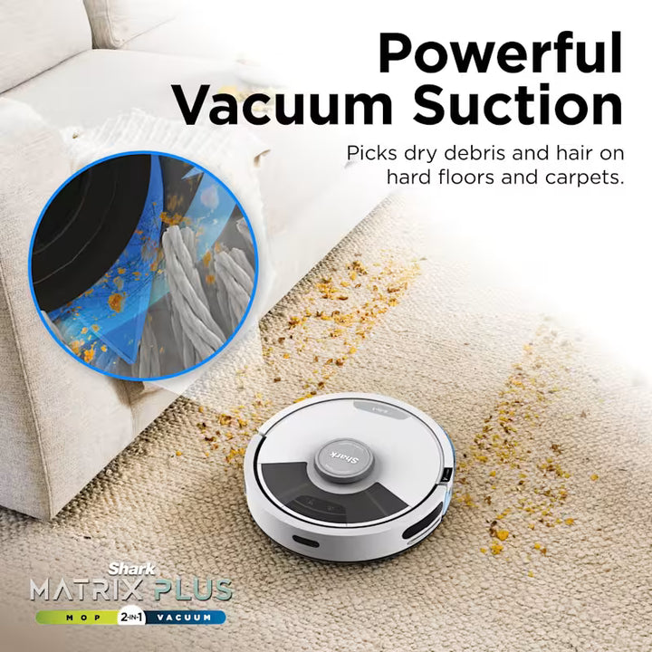 Shark Matrix Plus 2-in-1 Self-Empty Robot Vacuum &amp; Mop - White &amp; Grey AV2620WAUKGR