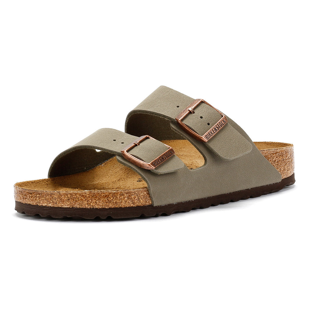 Birkenstock Arizona Birko Flor Nubuck Stone Regular Sandals