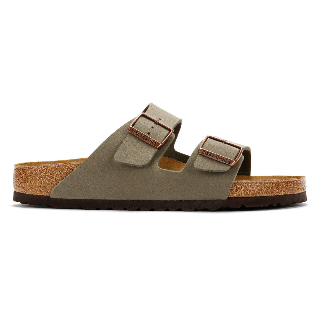 Birkenstock Arizona Birko Flor Nubuck Stone Regular Sandals
