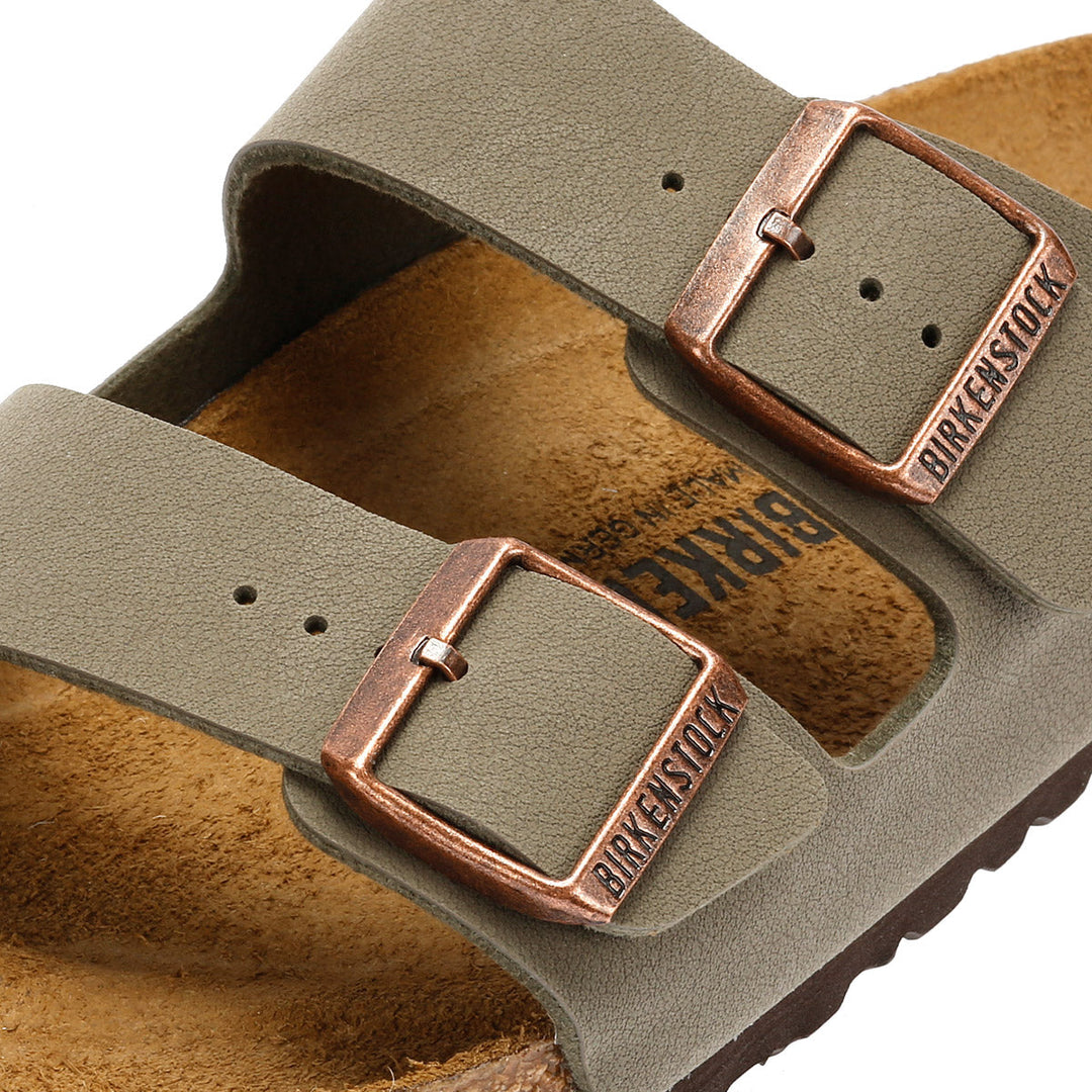 Birkenstock Arizona Birko Flor Nubuck Stone Regular Sandals